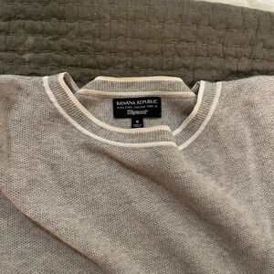 Banana Republic Filpucci Luxury Grey Sweater Merino Wool and Cashmere Sz Medium